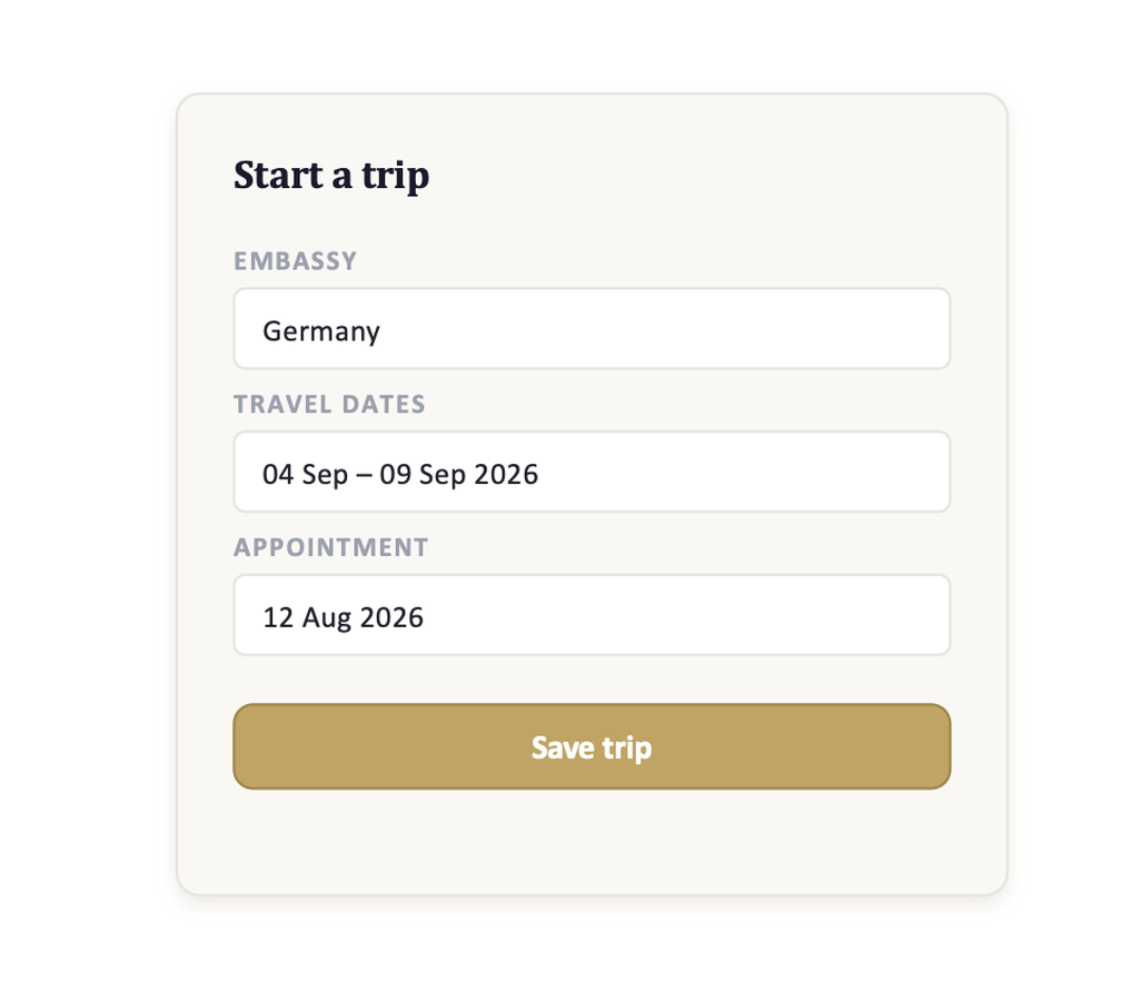 Start a trip